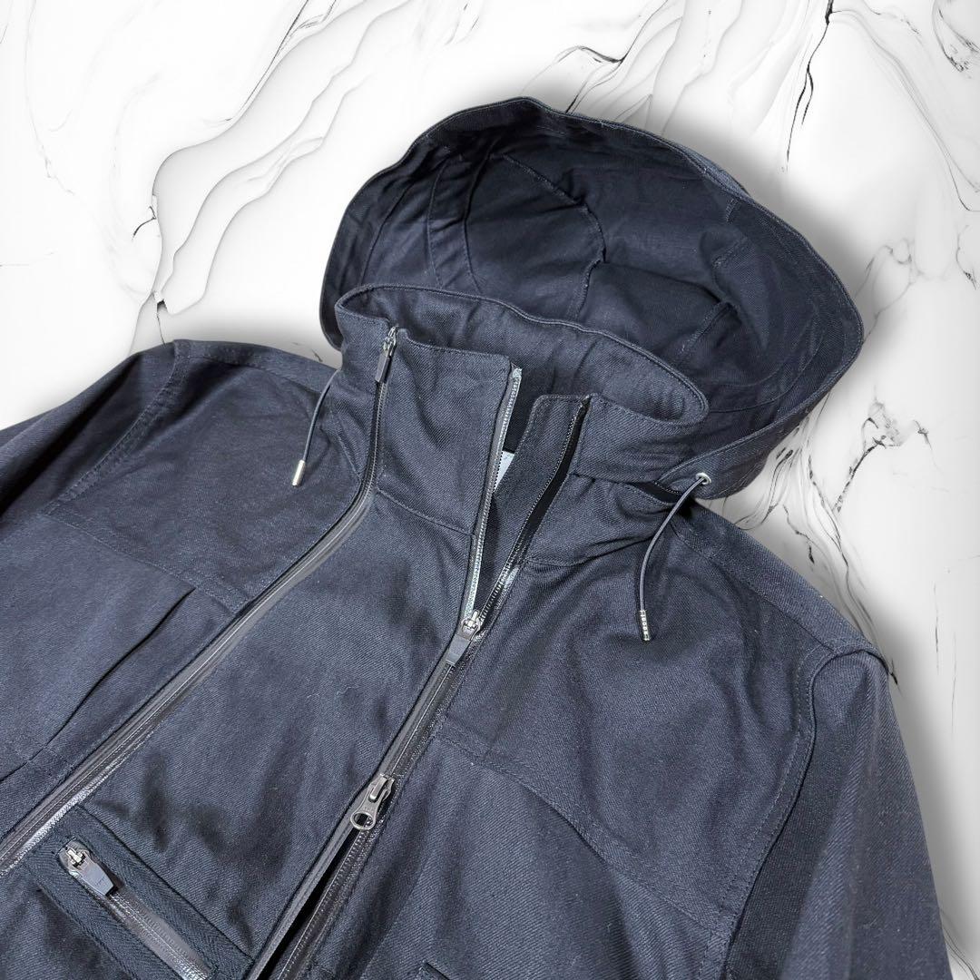 《22SS》\"sacai\" デニムマウンテンパーカー マルチジップ 黒