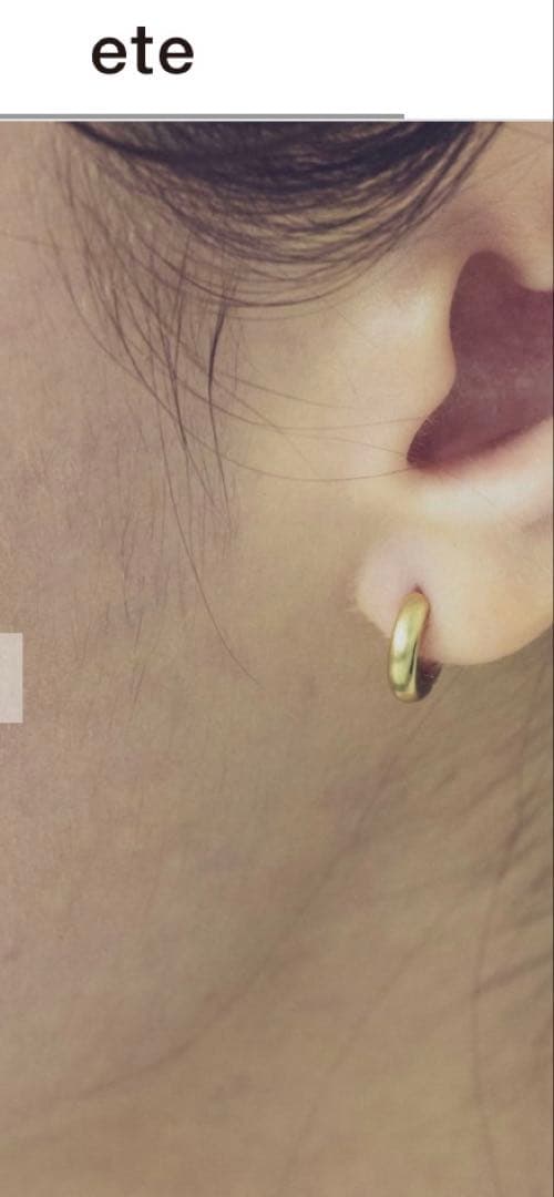 ete フープピアス　18k 【片耳】