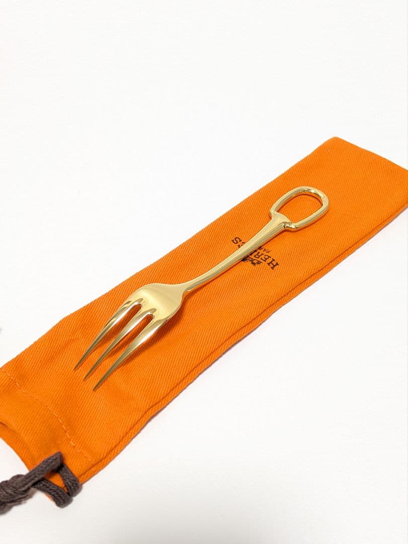 HERMES エルメス グラン アトラージュ デザートフォーク ゴールド