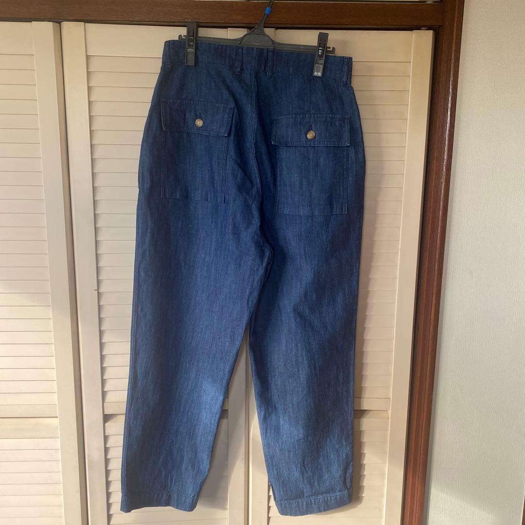 デンハムメンズデニム生地ゆったりパンツ