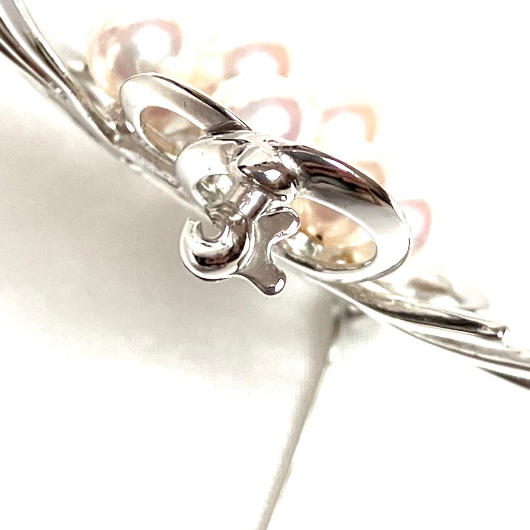 【極美品】ミキモト　アコヤ真珠　本真珠　ブローチ　SV925 9粒　パール