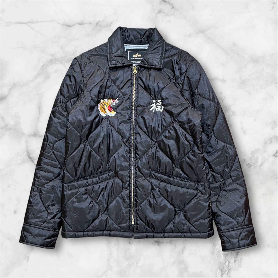 ALPHA INDUSTRIES ベトナムスーベニアキルティングジャケットM 黒