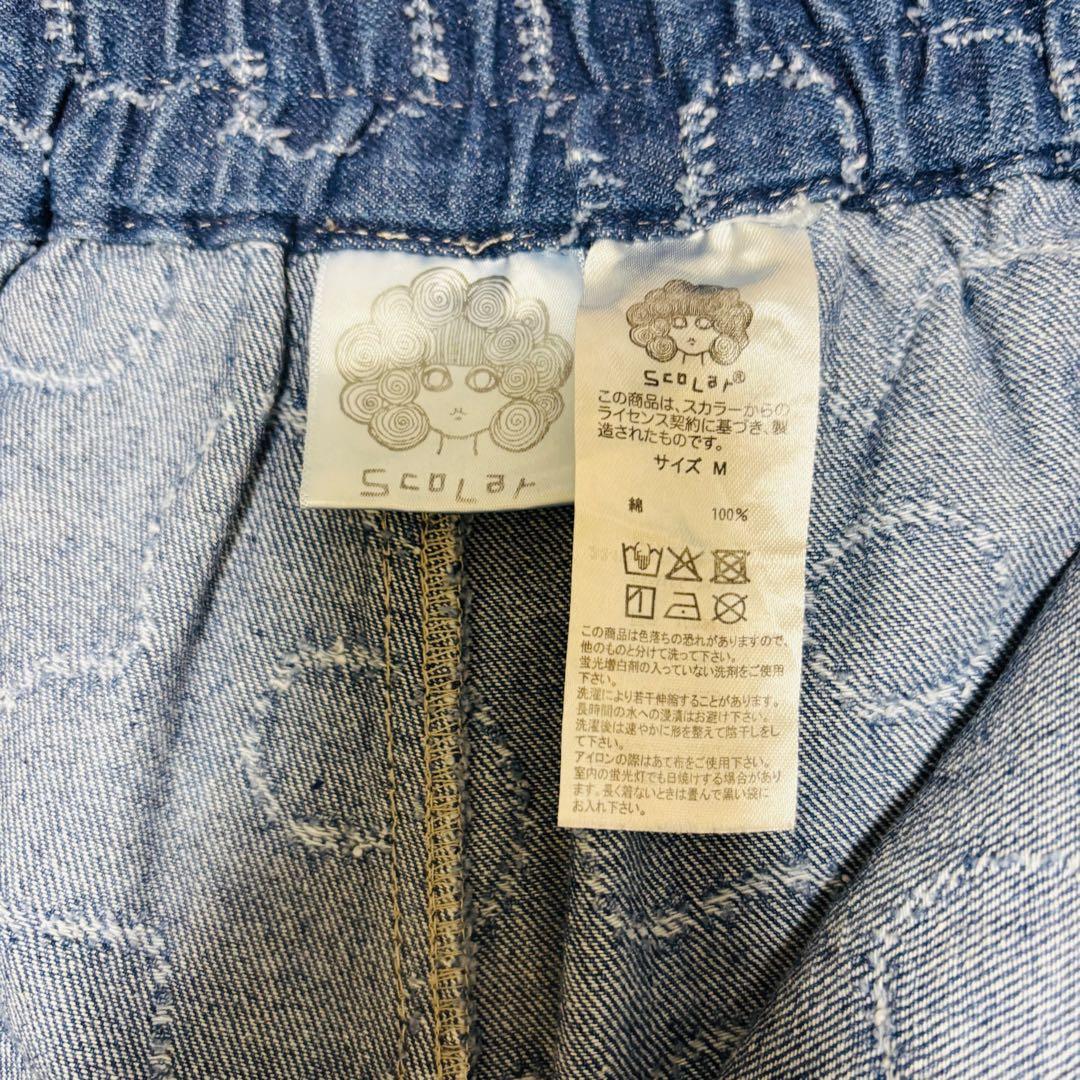 【完売品】ScoLar スカラー　花 ジャガードデニムパンツ ワイドパンツ