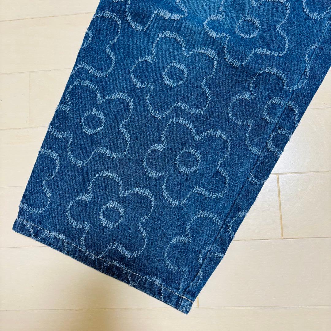 【完売品】ScoLar スカラー　花 ジャガードデニムパンツ ワイドパンツ