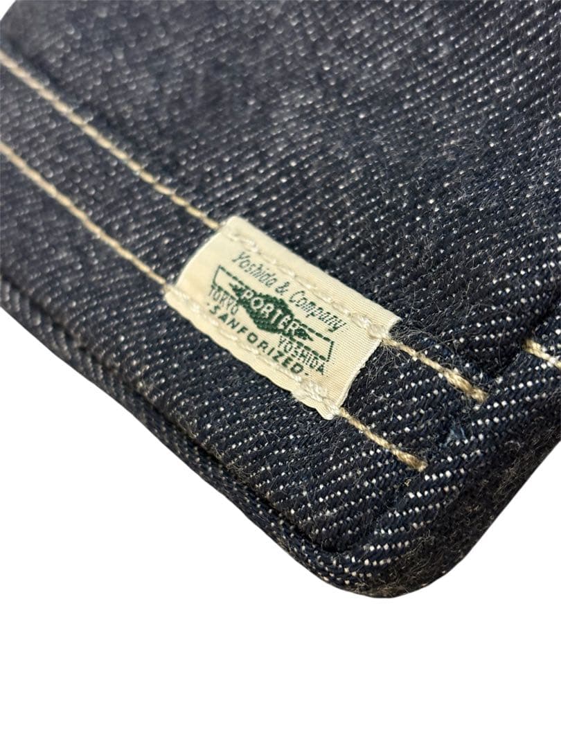 超希少　新品　ポーターサンフォライズド デニム ケース　インディゴ