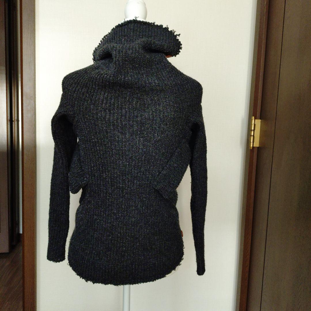 【極美品】AD2002　コムデギャルソン　サークルニット　グレー　変形デザイン