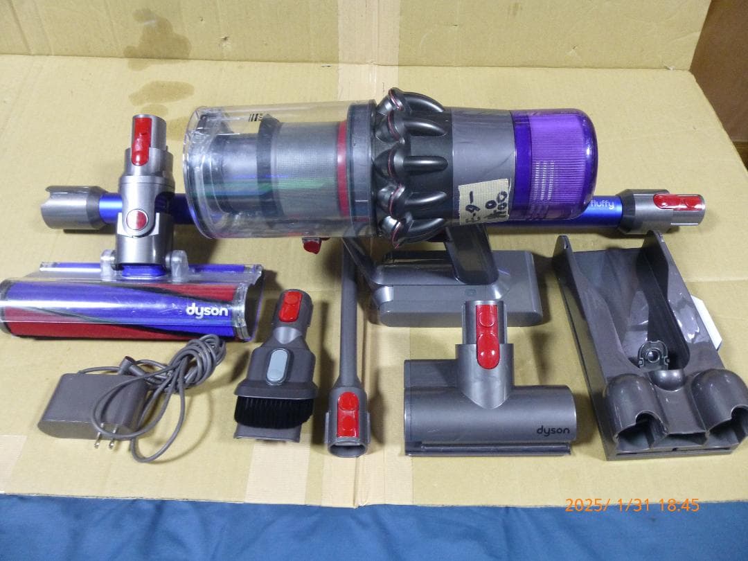 ダイソン SV14　新品モーター交換済み　付属品付　無負荷でエコ77分