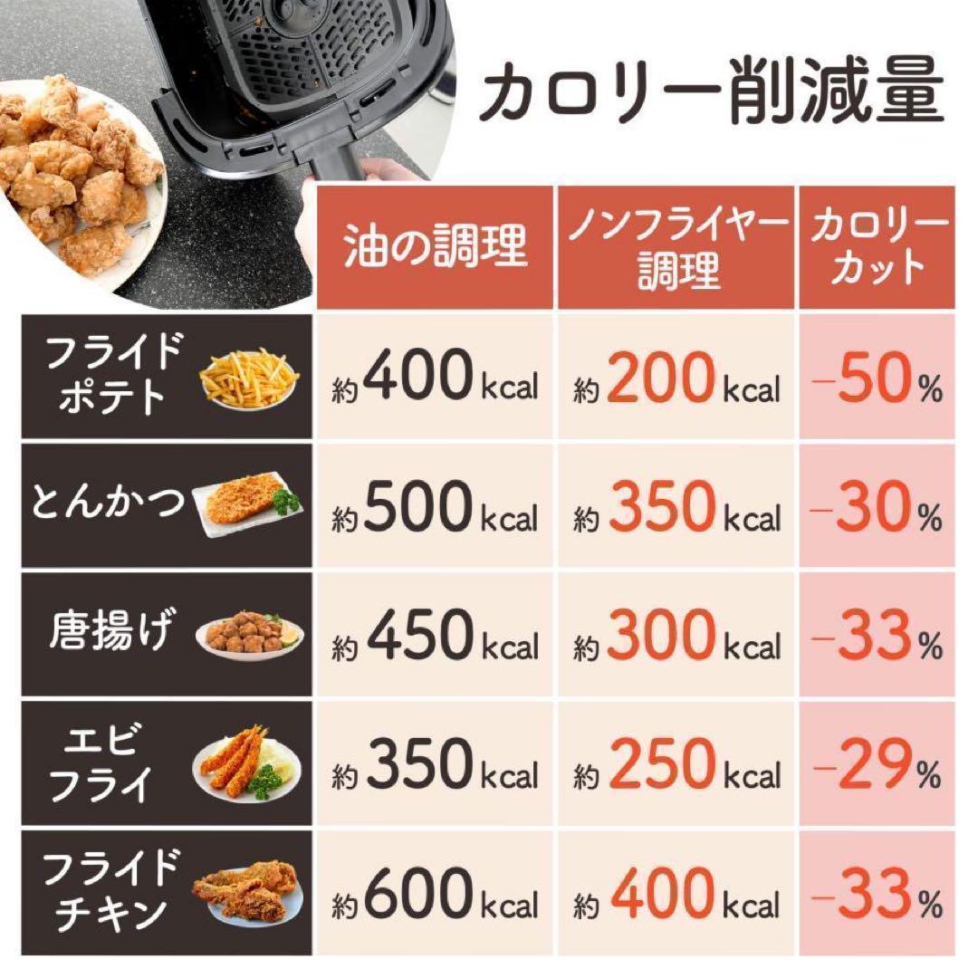 フライヤー 電気 6.3L 大容量 エアフライヤー レシピ本付 家庭用 2670