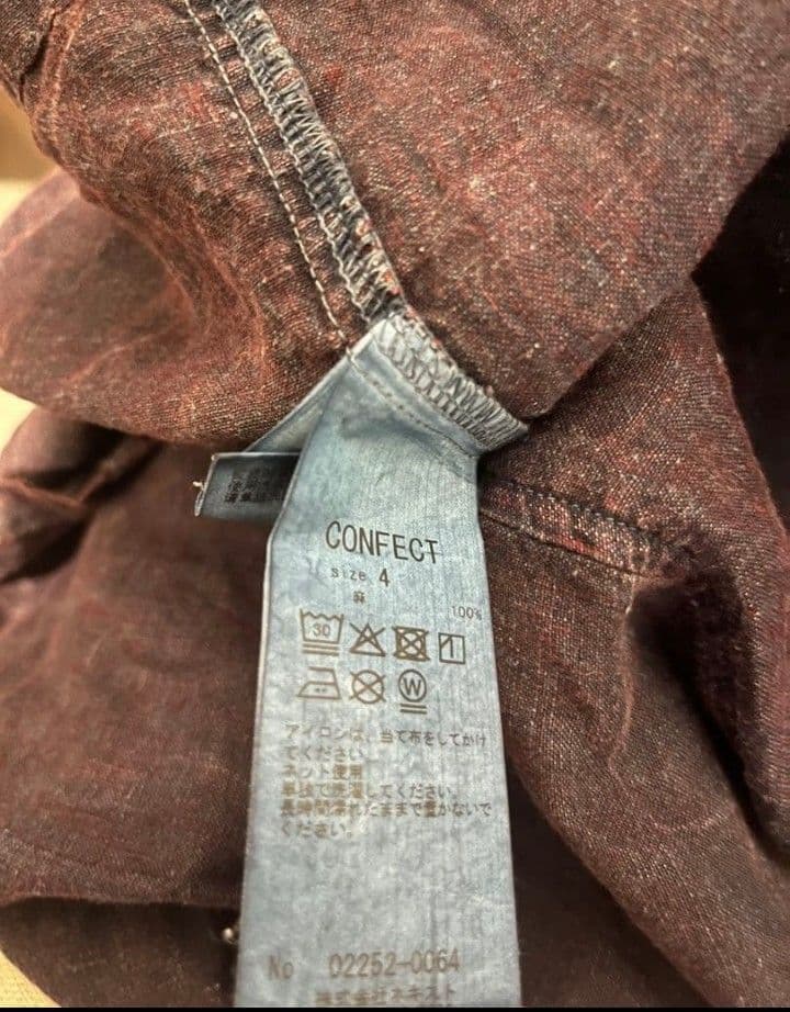 25SS confect リネン ピグメントバイオ オープンカラーシャツ 4