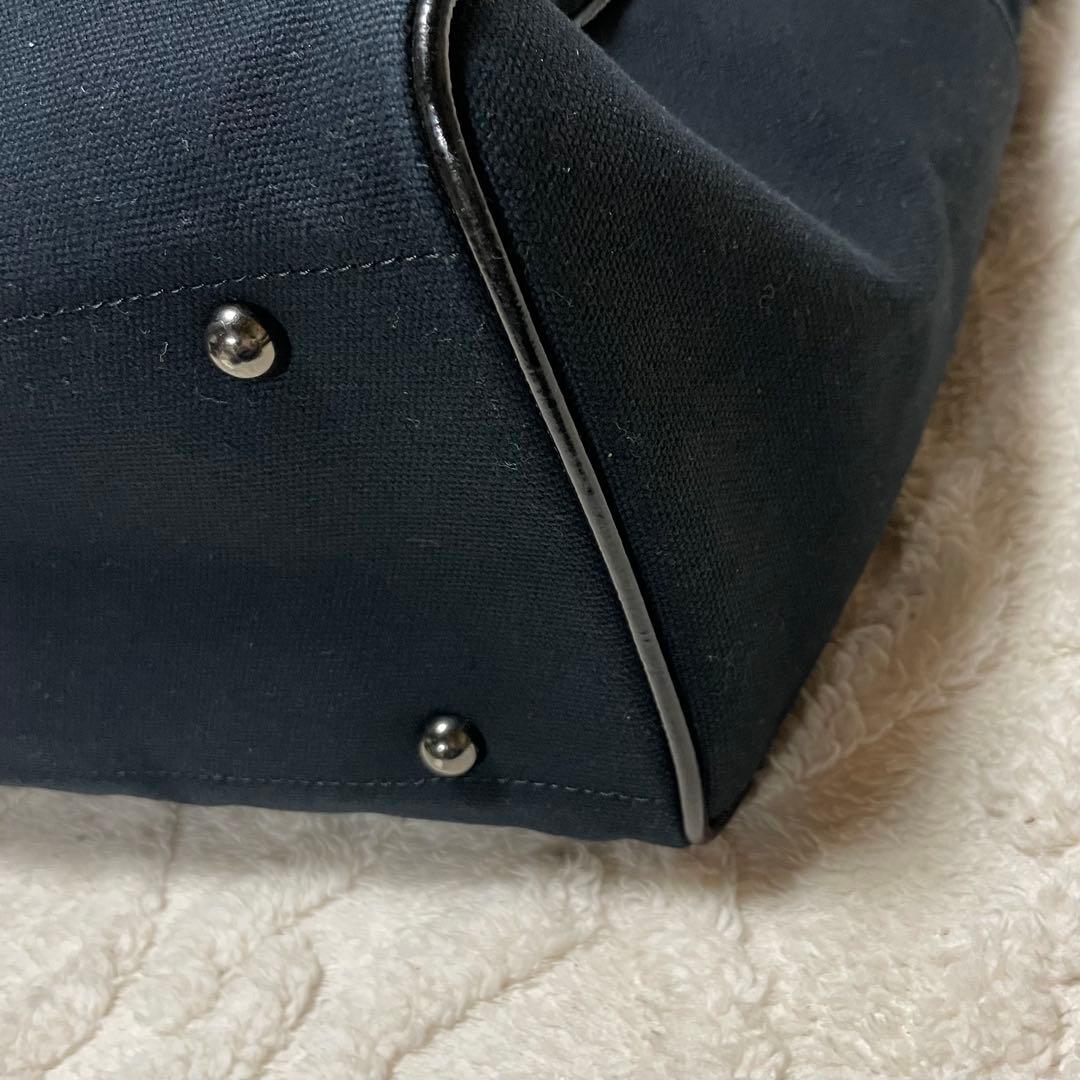 美品 バーバリー メタルホースロゴ キャンバストート A4対応 大容量