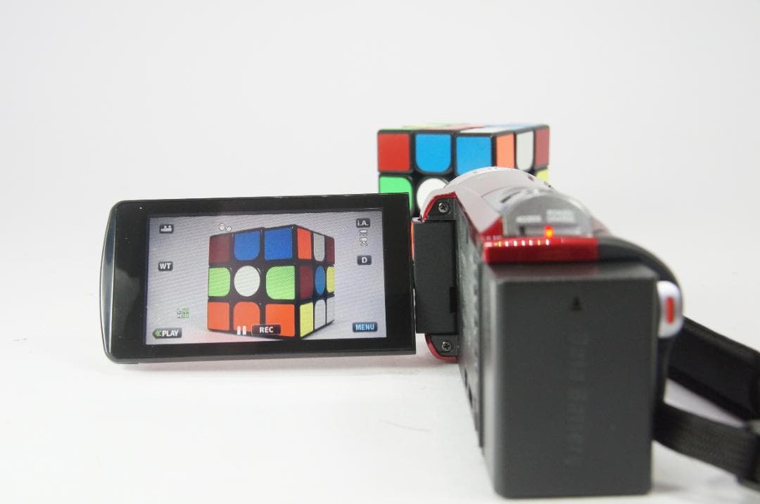 【極美品】JVC Everio GZ-HM199 ビデオカメラ レッド 箱付き