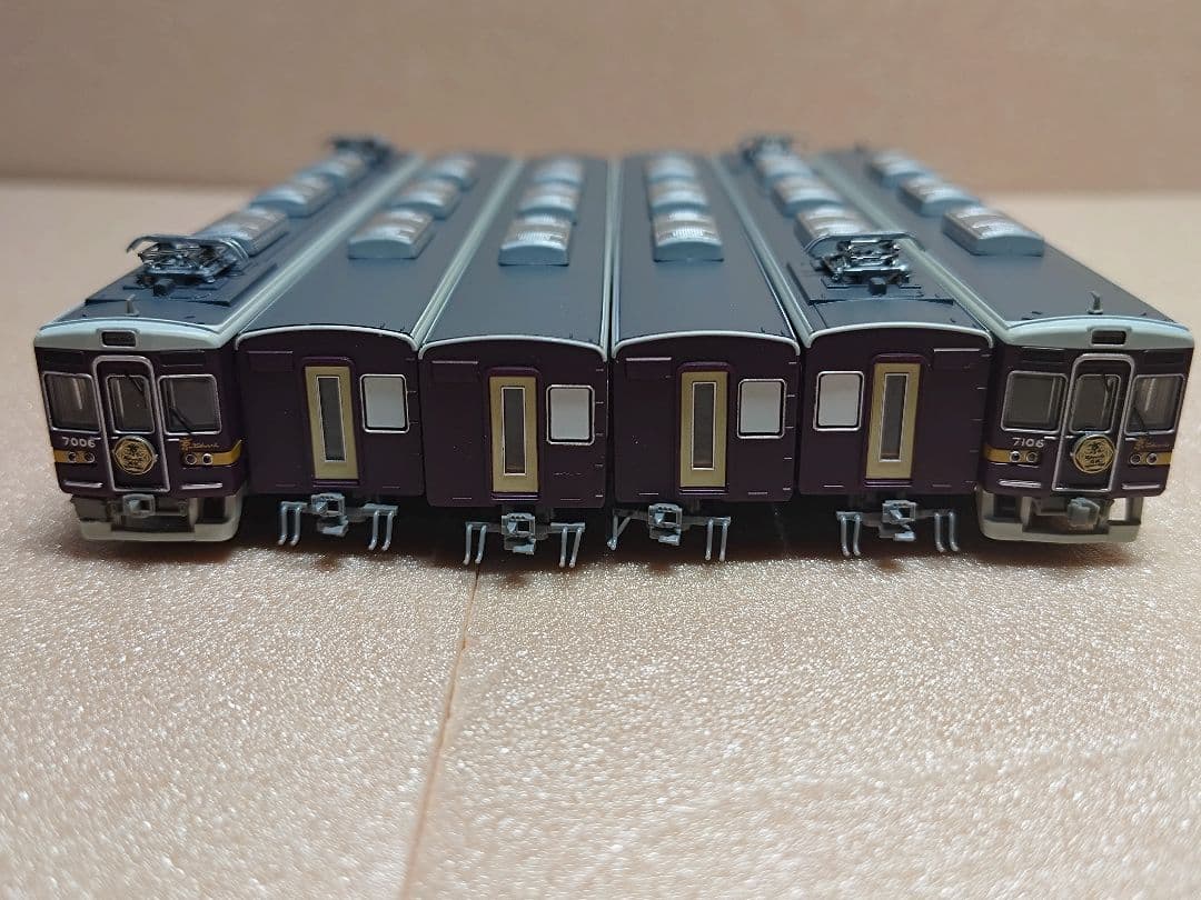 鉄道コレクション 阪急7000系「京とれいん雅洛」6両 N化済加工品