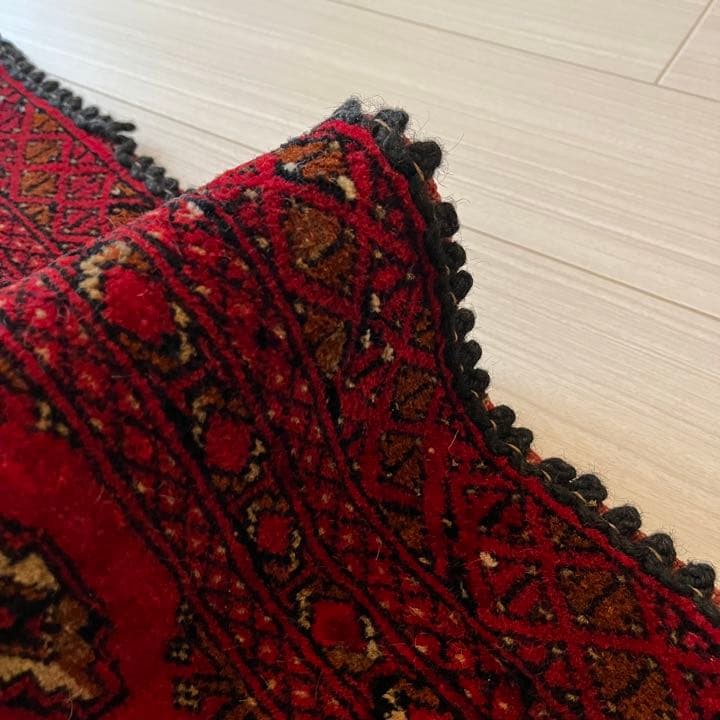 【新品未使用】ペルシャ産　トルクメン絨毯　ハーフ&ハーフ　ペルシャ