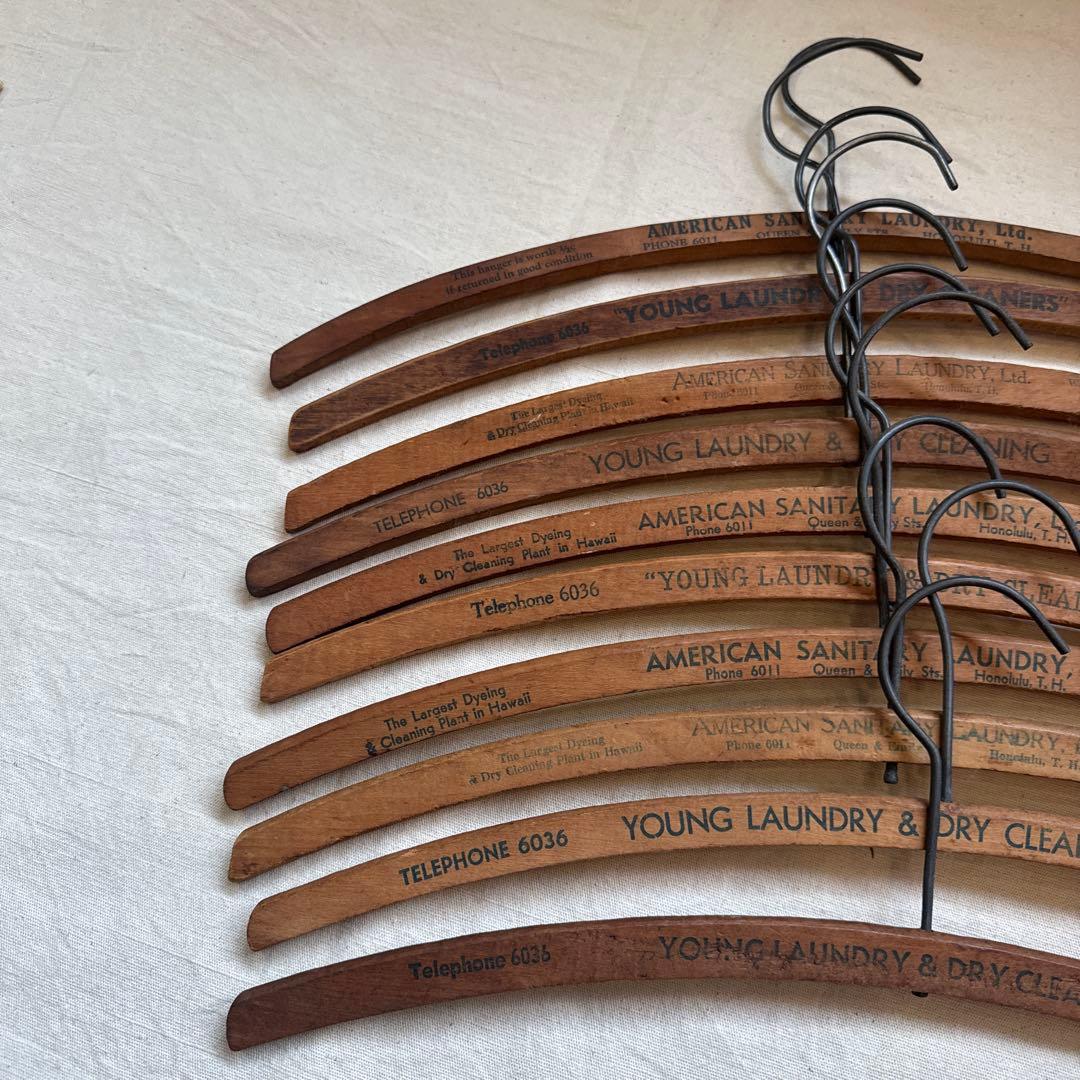 VINTAGE HANGER ヴィンテージ アンティーク ハンガー セット 字入