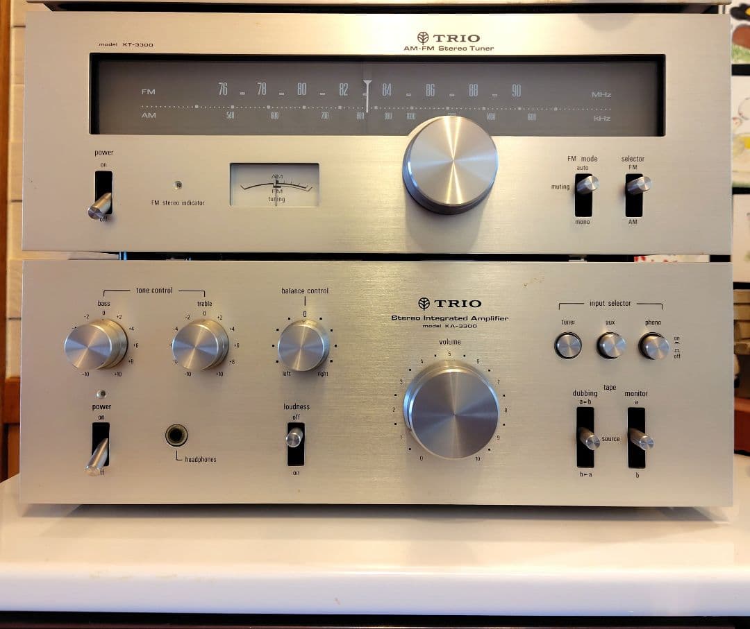 トリオKA-3300ステレオプリメインアンプ KT-3300AM-FMチューナー