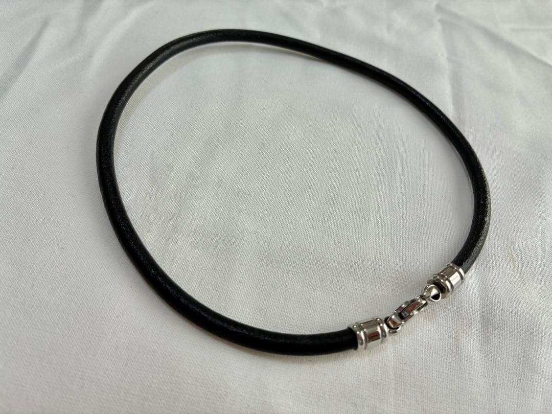 【美品】　BVLGARI チョーカー　ネックレス　ブルガリ　レザー　シルバー