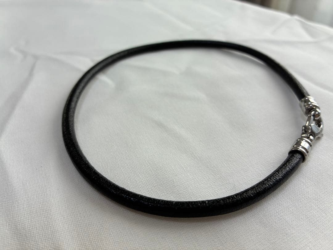 【美品】　BVLGARI チョーカー　ネックレス　ブルガリ　レザー　シルバー