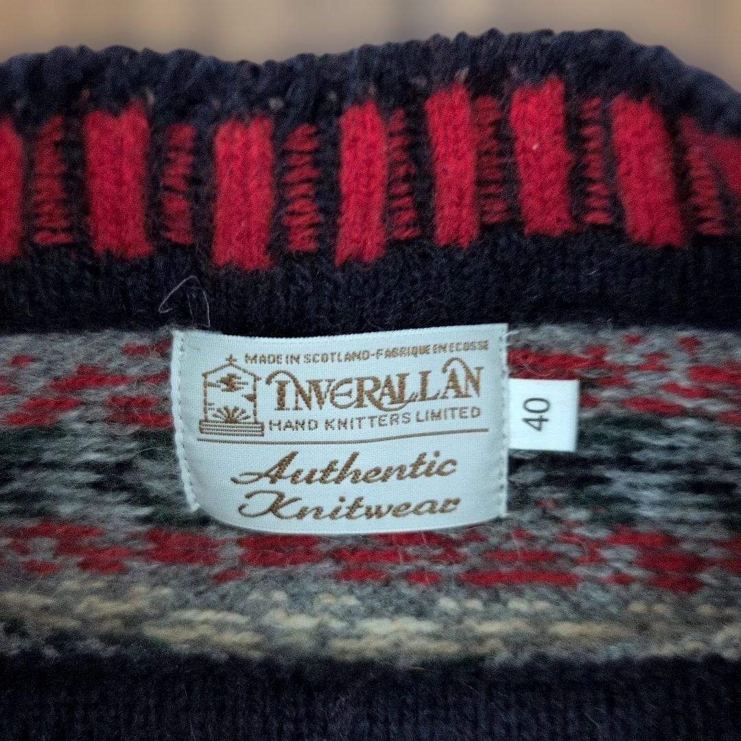 インバーアラン パッチワーク セーター 40 英国製