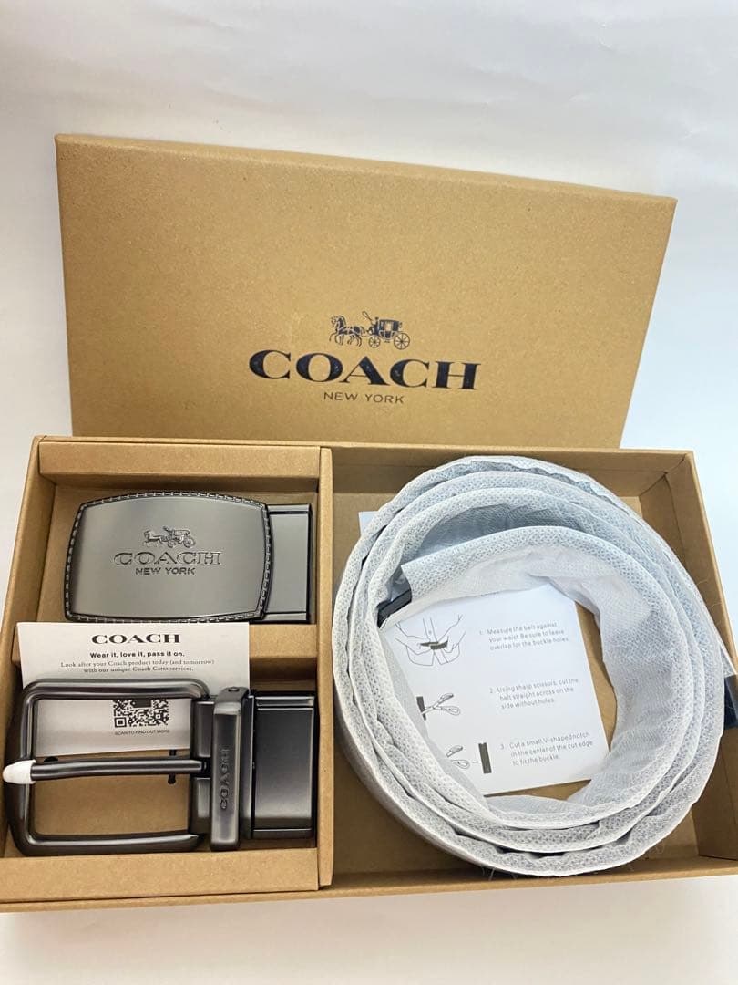 COACH コーチ　メンズベルト回転バックル2個