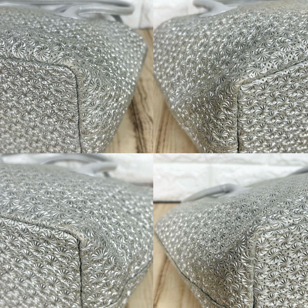 ヒロコハヤシ ジラソーレ シルバー　ハンドバッグ セレモニー　フォーマル　保存袋