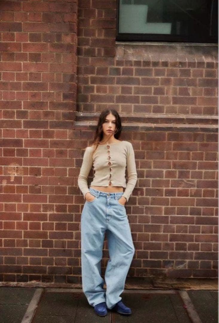 トップス SHISHIKUI holed topp black