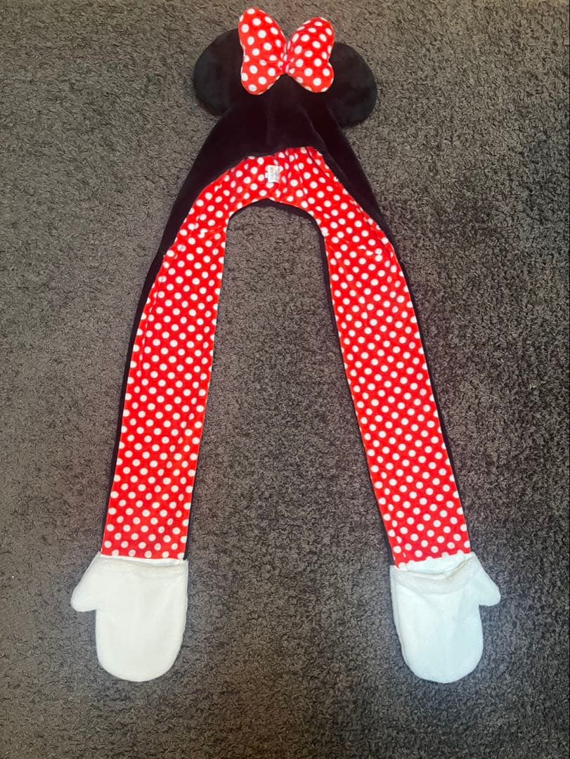 ミニー　ディズニー　マフラーキャップ