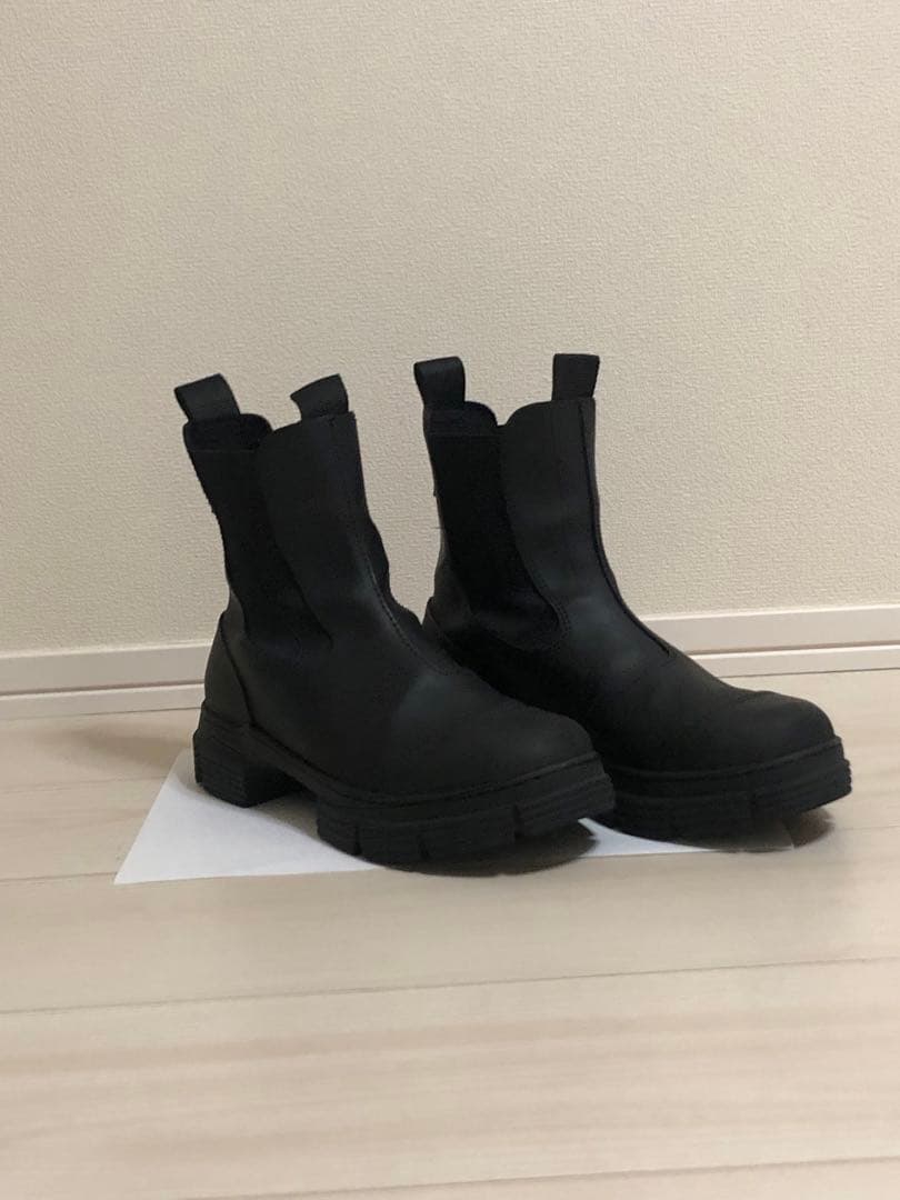 GANNI ガニーリサイクルラバーブーツ 37