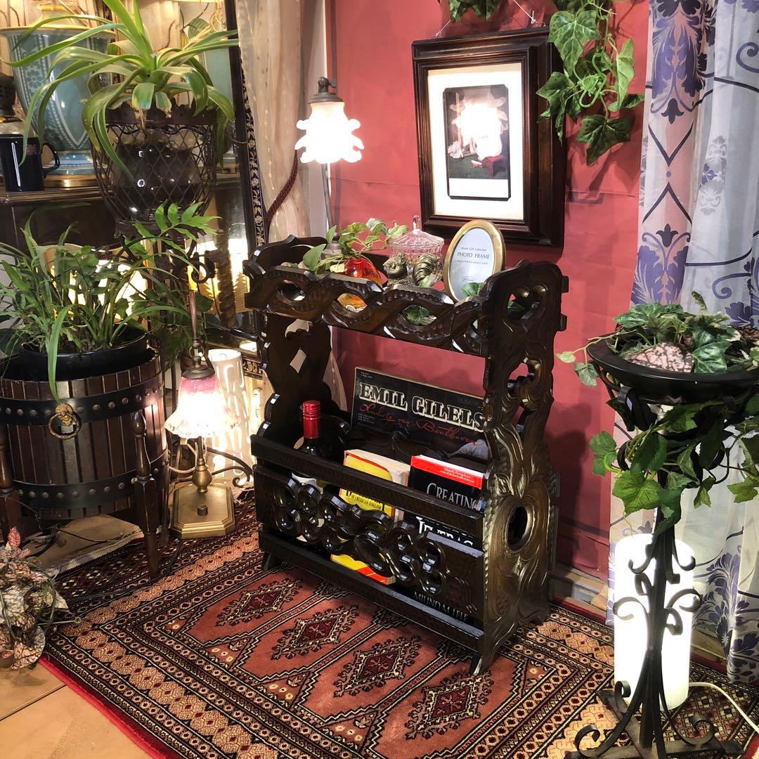 もっち 70’s ヴィンテージ 職人技アンティーク　ラック　サイドテーブル