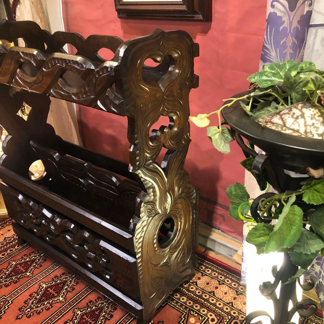 もっち 70’s ヴィンテージ 職人技アンティーク　ラック　サイドテーブル