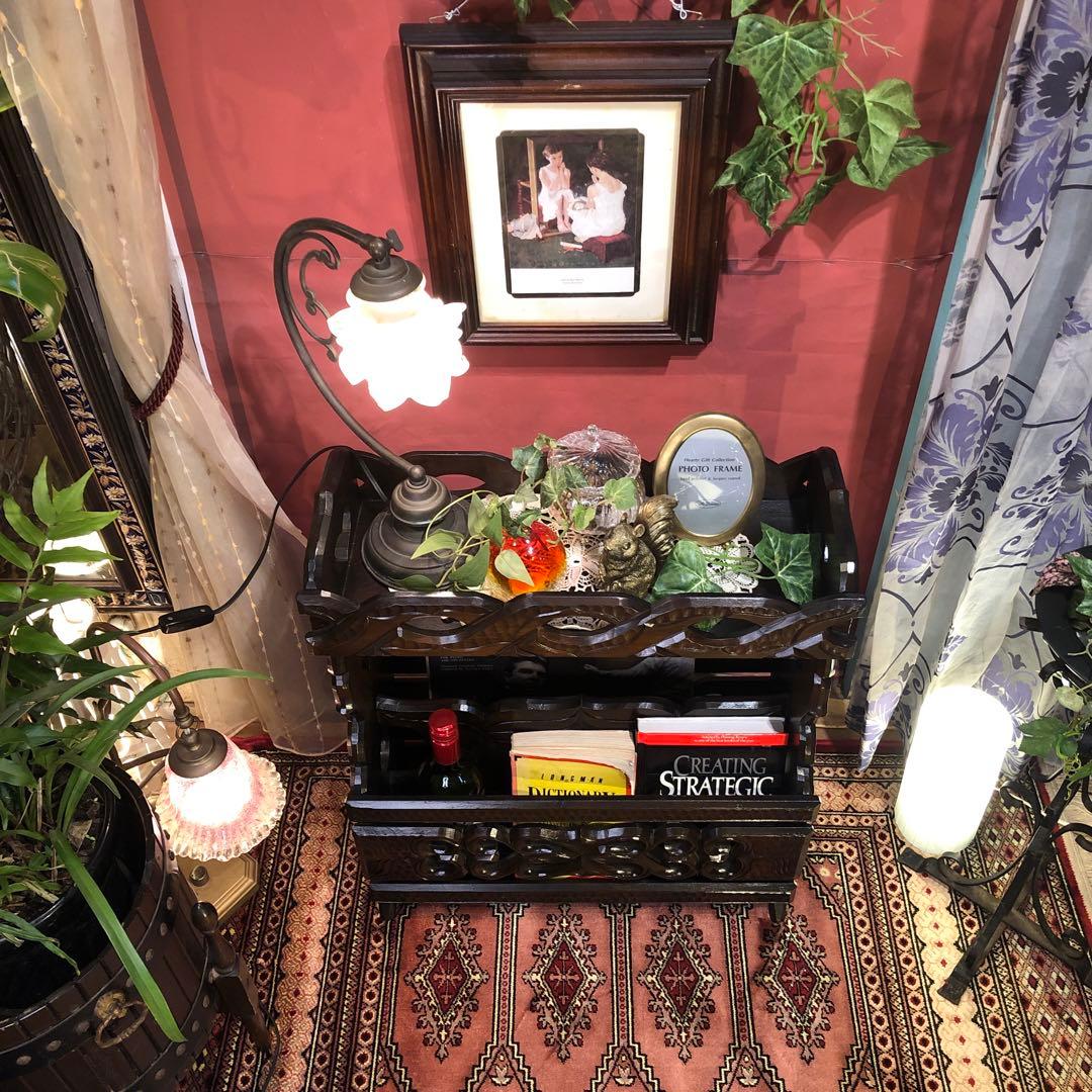 もっち 70’s ヴィンテージ 職人技アンティーク　ラック　サイドテーブル