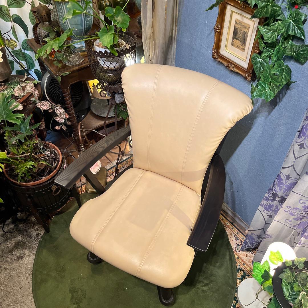 Sale L ３　NAGANO キャスター付き　３６０度回転　　アームチェア