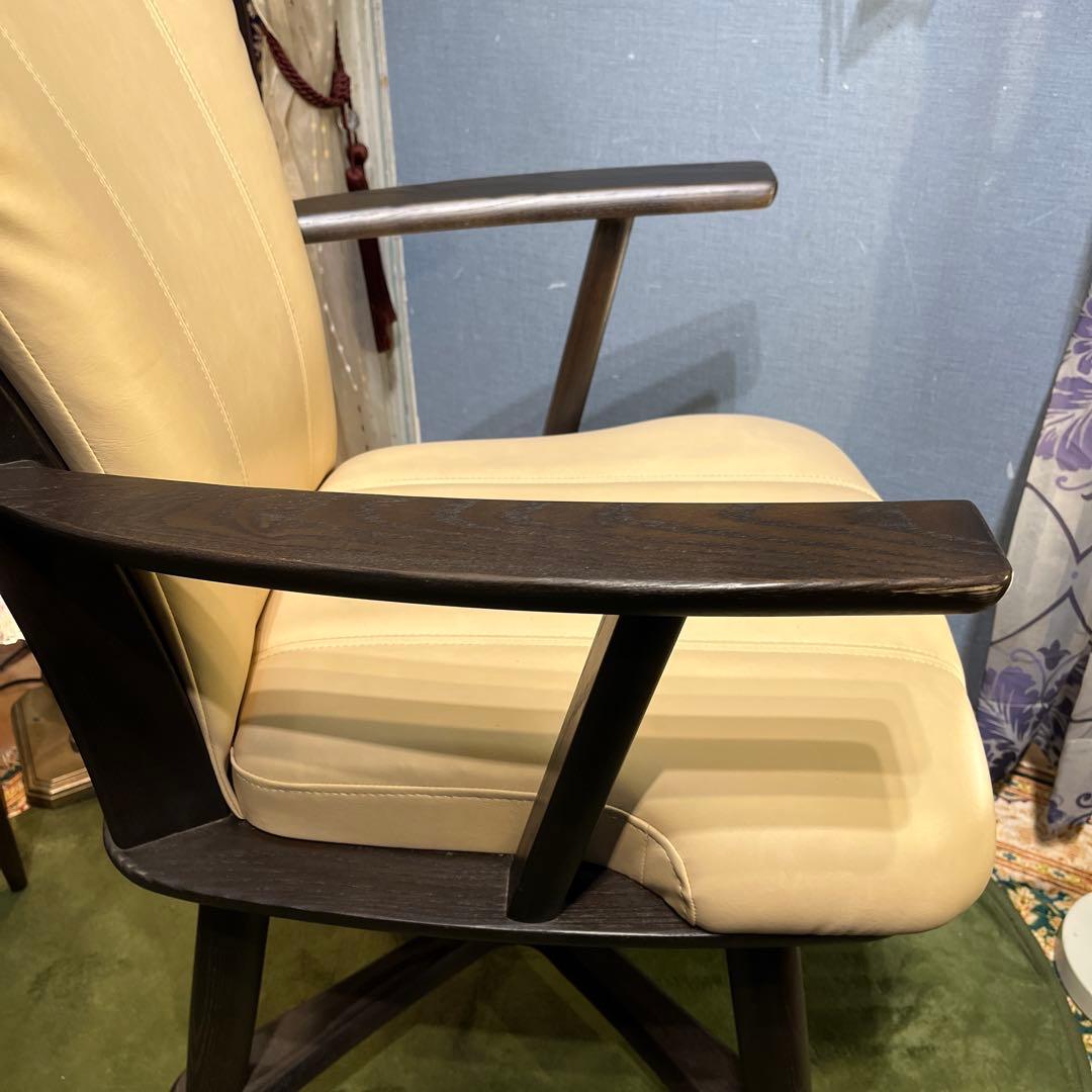 Sale L ３　NAGANO キャスター付き　３６０度回転　　アームチェア