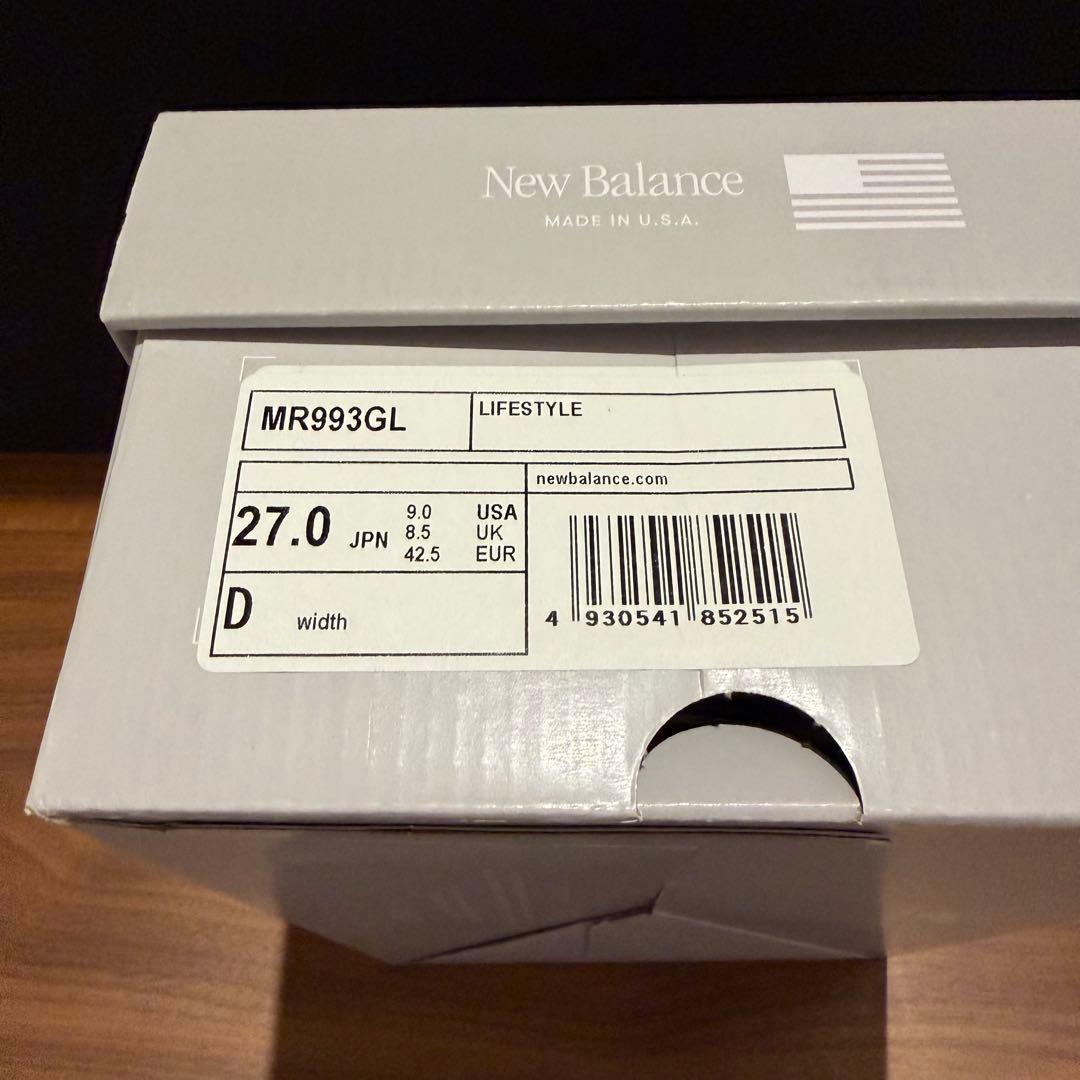 New Balance 993 MR993GL 27cm 美品 グレー