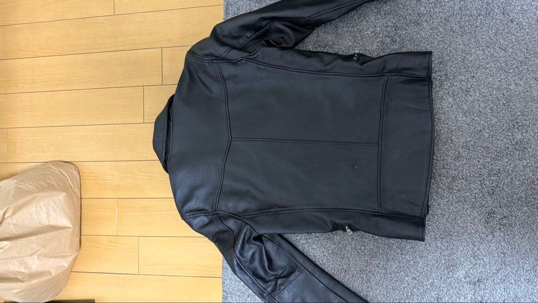 【美品】ダブルライダースジャケット LHP ラムレザー ブラック Mサイズ 本革