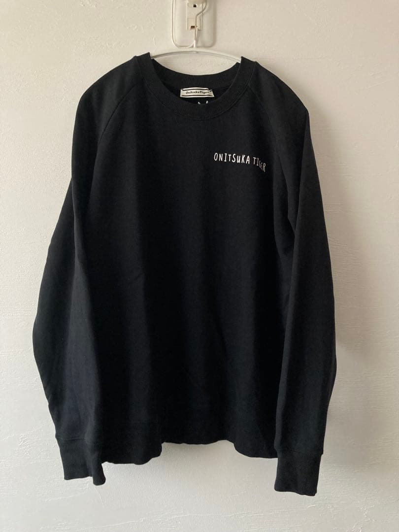 m*a様 【美品】オニツカタイガー 刺繍 スウェット トレーナー 黒 オーバーサ