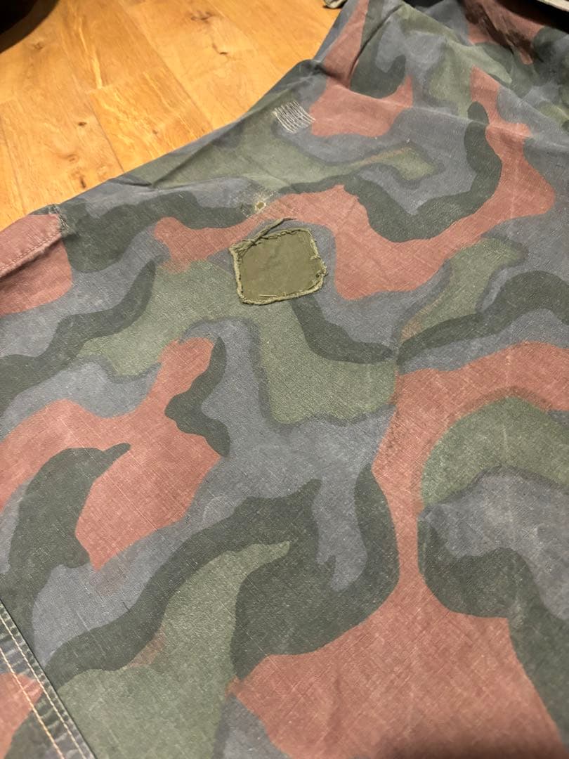 【軍幕屋】Ｂ級品3枚+デッドストック1枚★ノルウェー軍カモⅡテント★ポール8本付