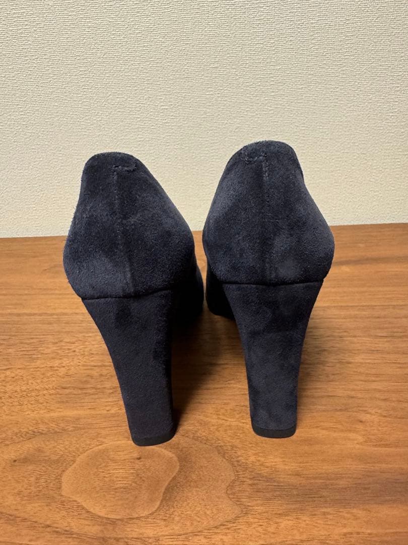 【未使用】TOD'S ネイビー スエード ハイヒール