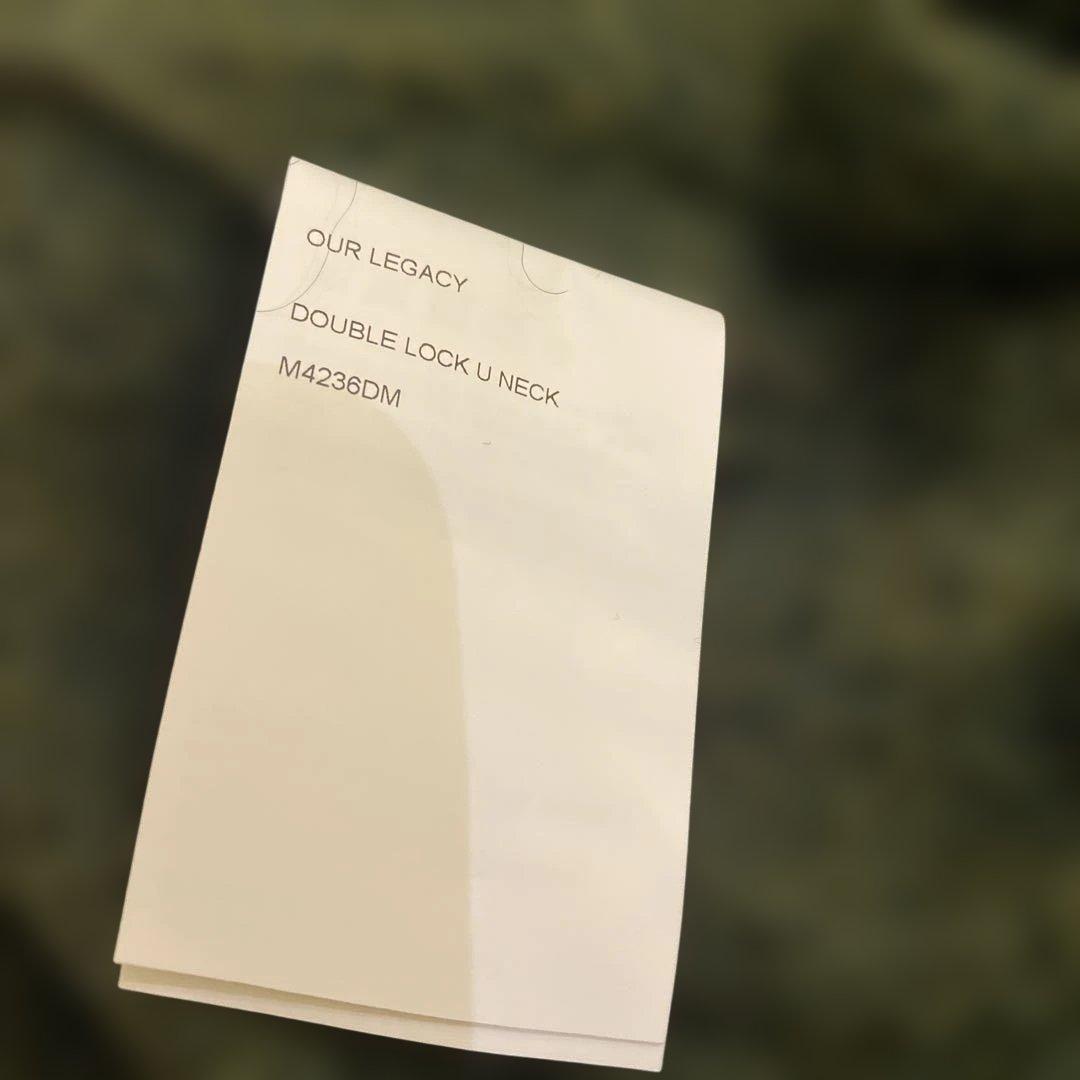 トップス OUR LEGACY DOUBLE LOCK U NECK MOOR GREEN