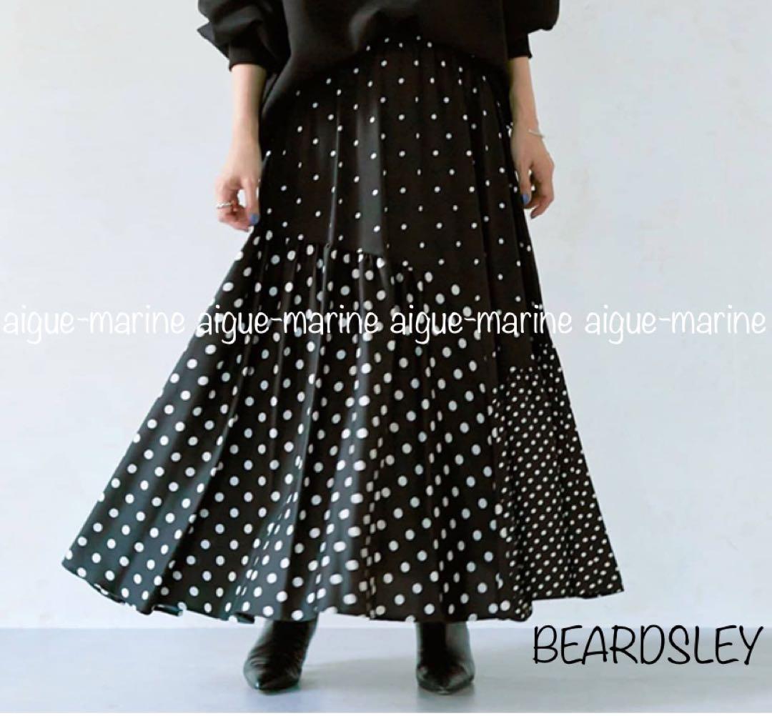 BEARDSLEY★ドットパッチワークロングスカート