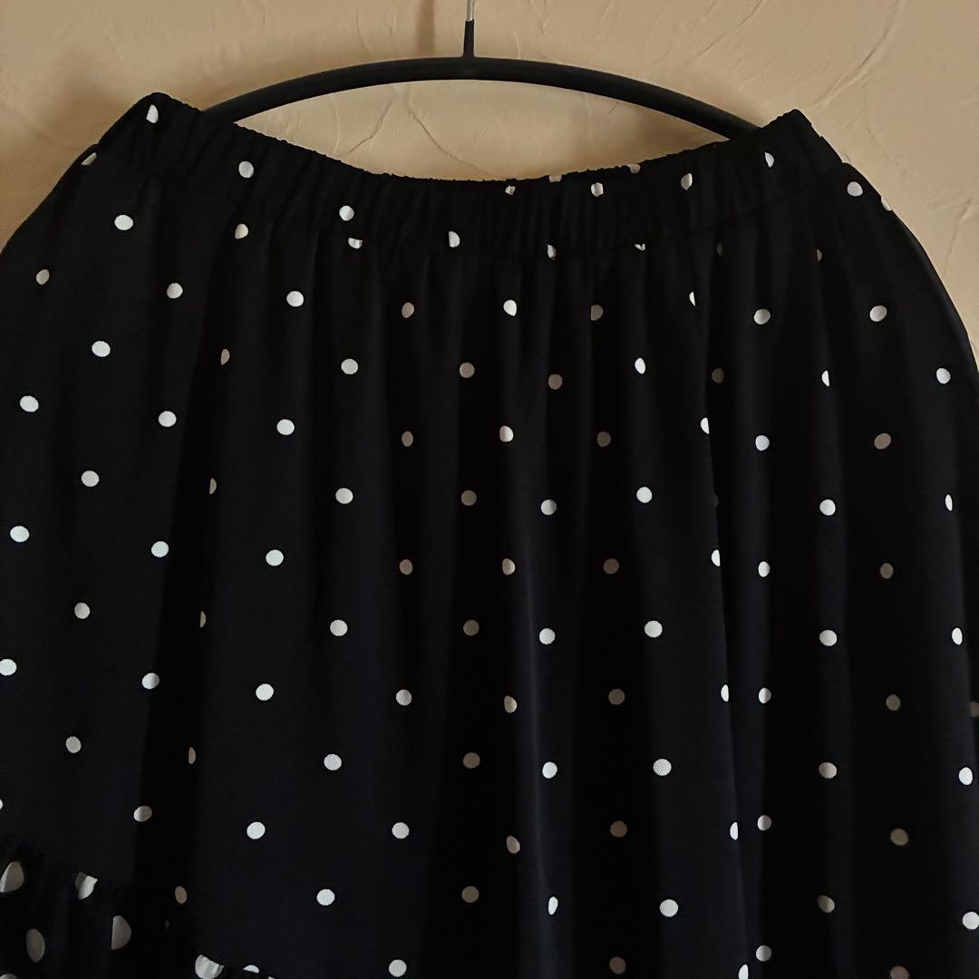 BEARDSLEY★ドットパッチワークロングスカート