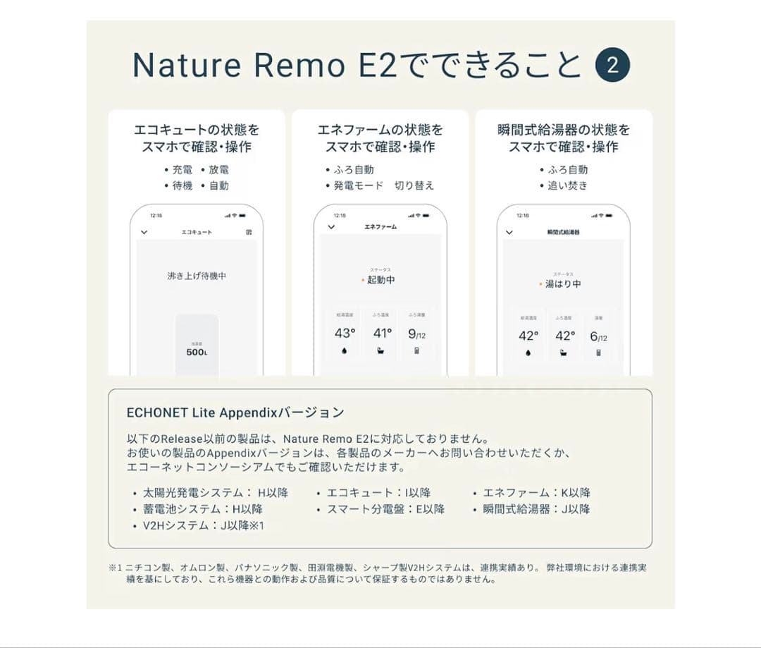 Nature Remo E2 ネイチャーリモ　スマホHEMS