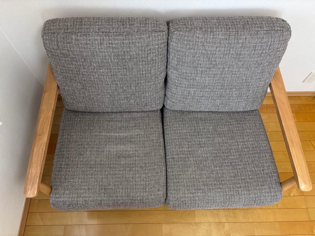 【ニトリ】ソファ 2人掛け 布張り 木製フレーム マイス