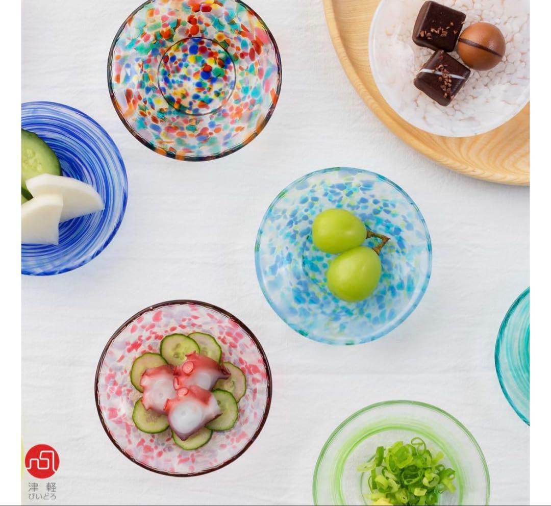 ⭐︎アデリア　津軽びいどろ　豆皿１６枚