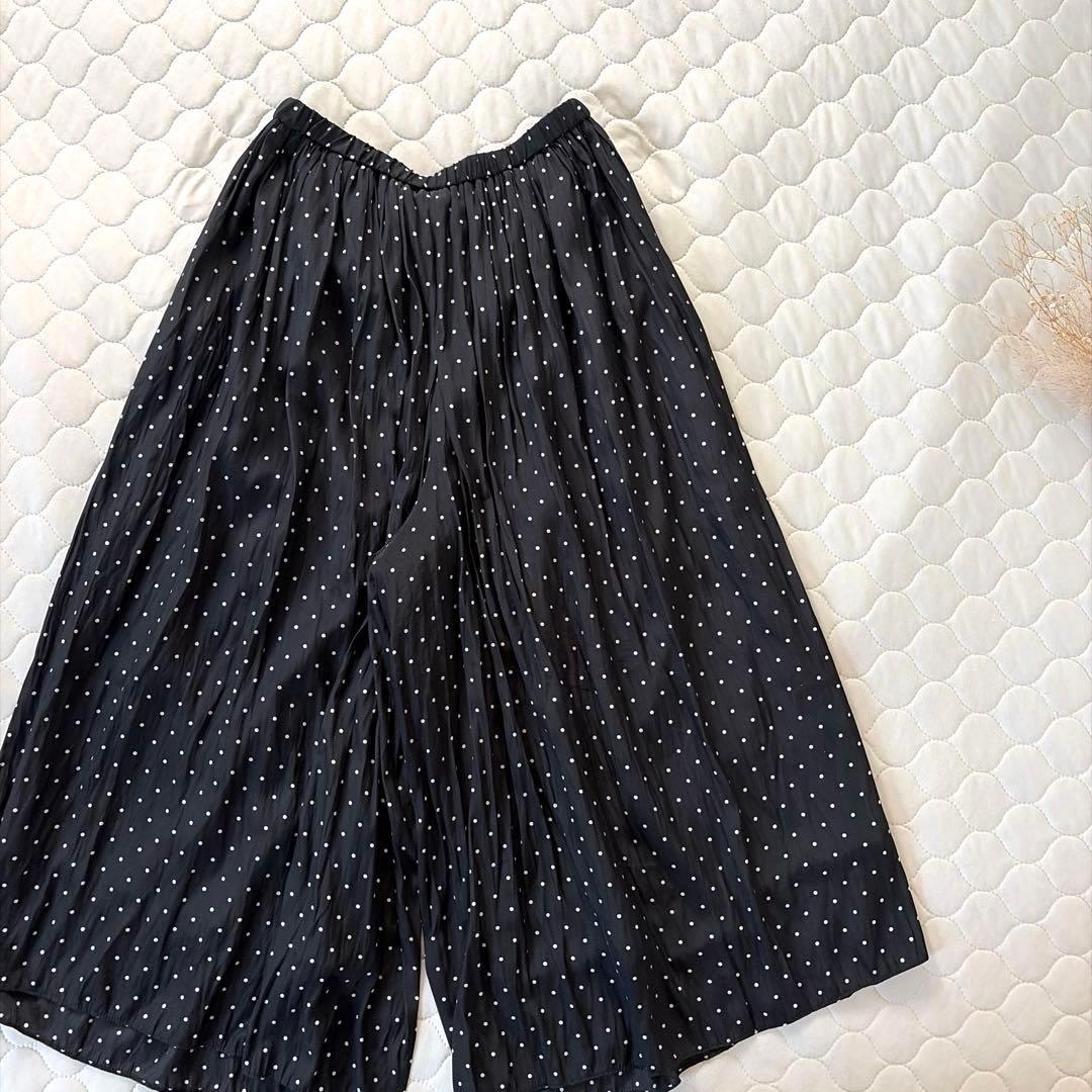 【美品】BEARDSLEY シワシフォンギャザーパンツ　ドット　サイズ0