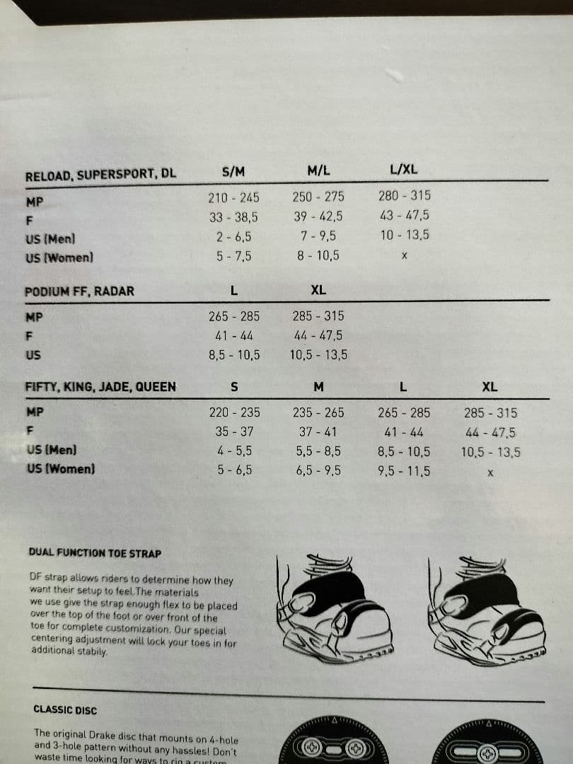 DRAKE(ドレイク） FIFTY Mサイズ スノーボート ビンディング