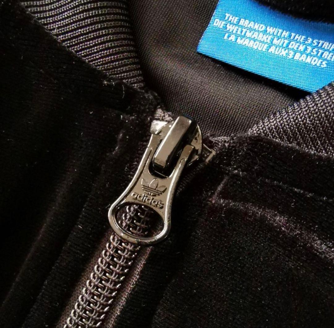 adidas ベルベット ジャージ 黒 UK 10