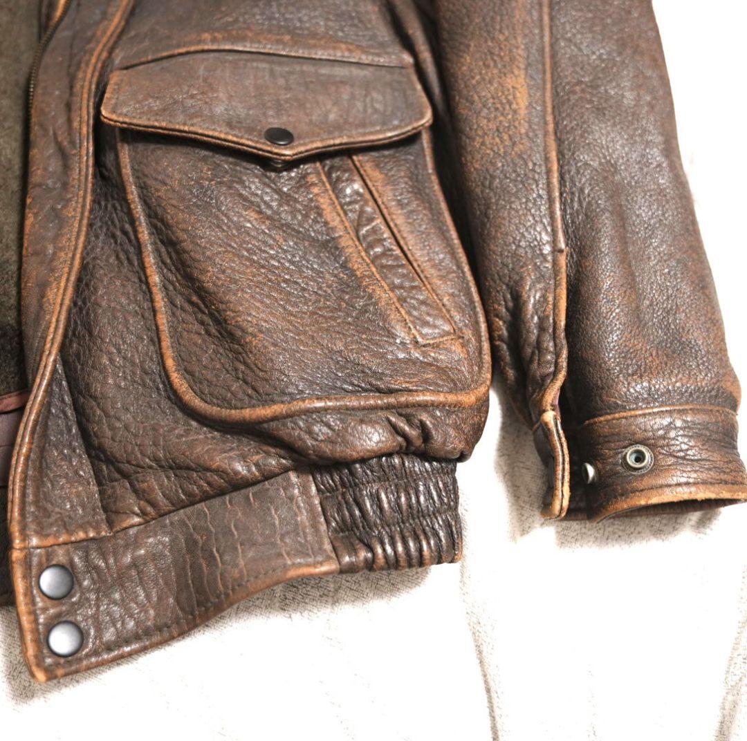 【雰囲気抜群】羊革 レザー A-2 G-1 フライトジャケット 空軍