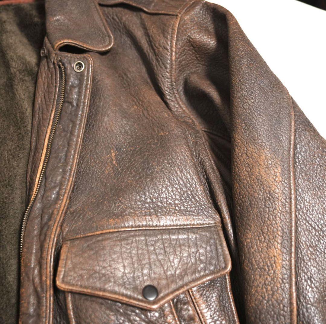 【雰囲気抜群】羊革 レザー A-2 G-1 フライトジャケット 空軍