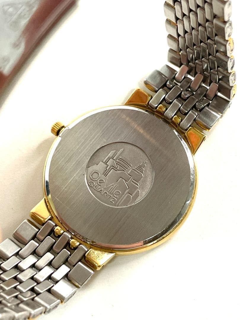 ◆OMEGA オメガ クォーツ ２針 ポイント ゴールド 腕時計　08189