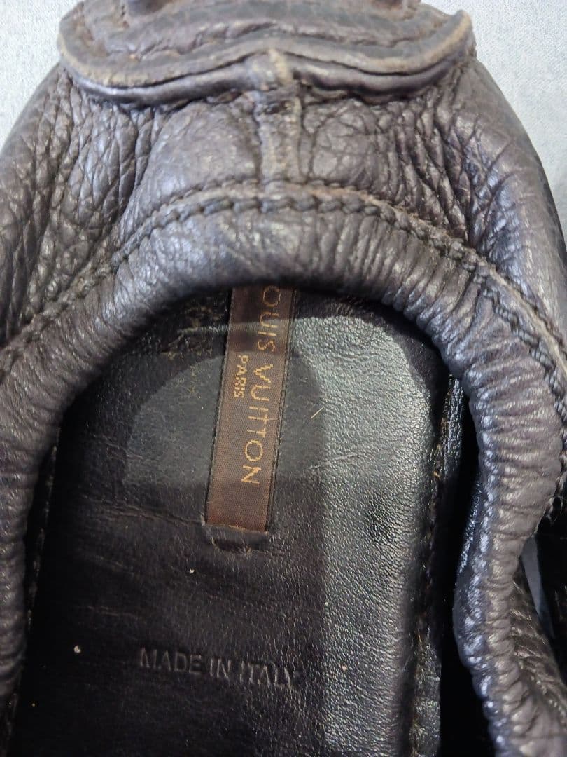 Louis Vuitton ブラック モカシン　　 ３８